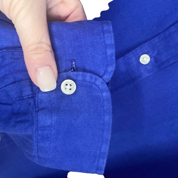 Ralph Lauren Classic Fit Royal Blue Button Down Dress Shirt Size XL - Picture 5 of 6